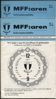 Sportboken - MFF:aren informationshäfte Nr 1, 3 1978